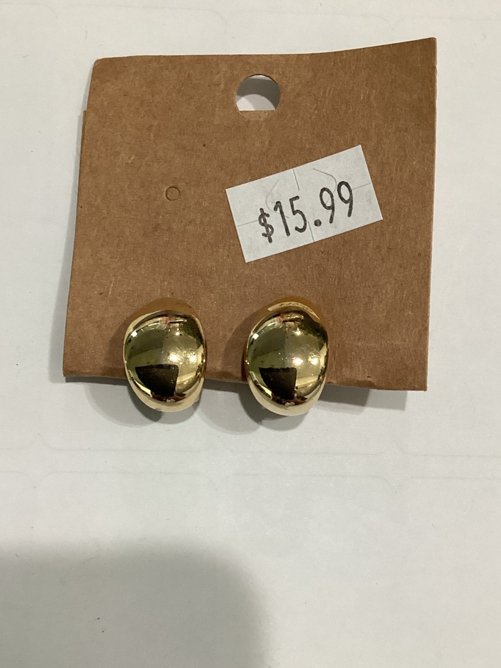 Classic Gold Dome Clip-On Earrings - Women Jewelry